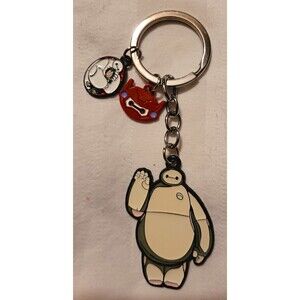 Big Hero 6 Inspired Baymax Keychain w/ Hiro Charm